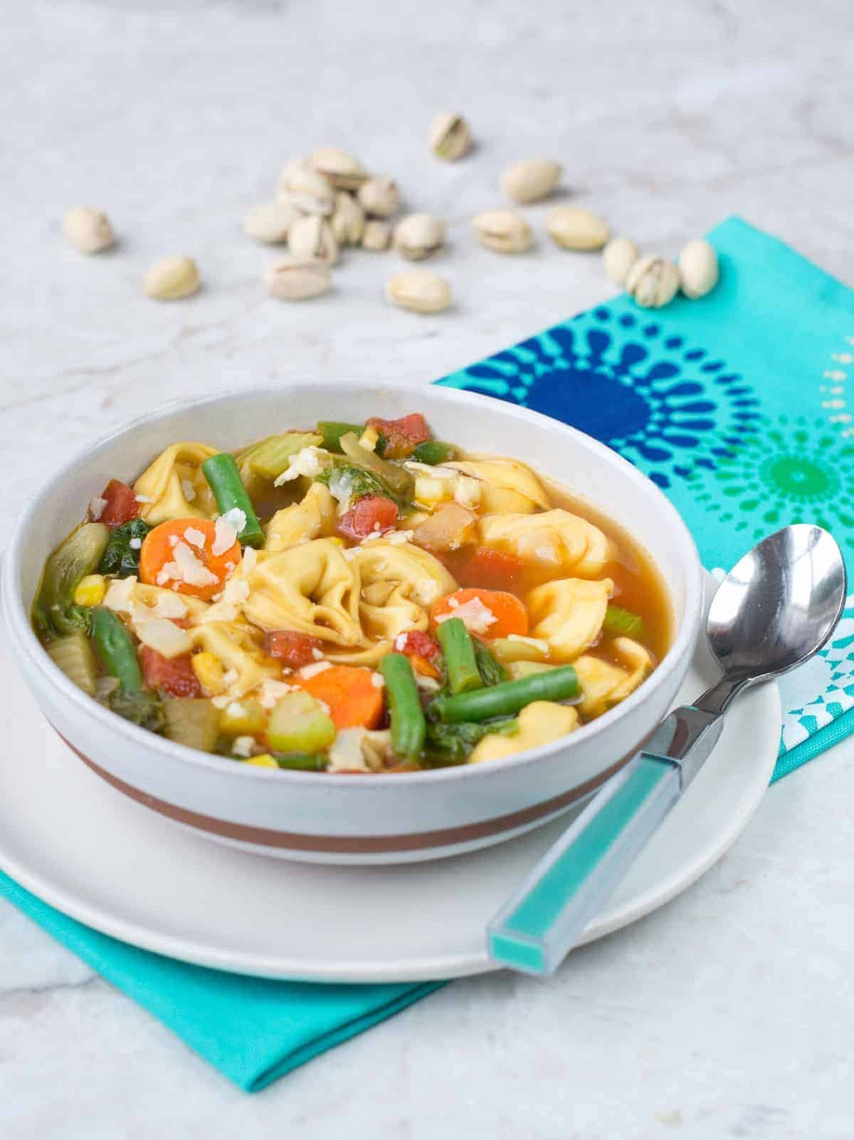 Vegetable & Tortellini Soup 