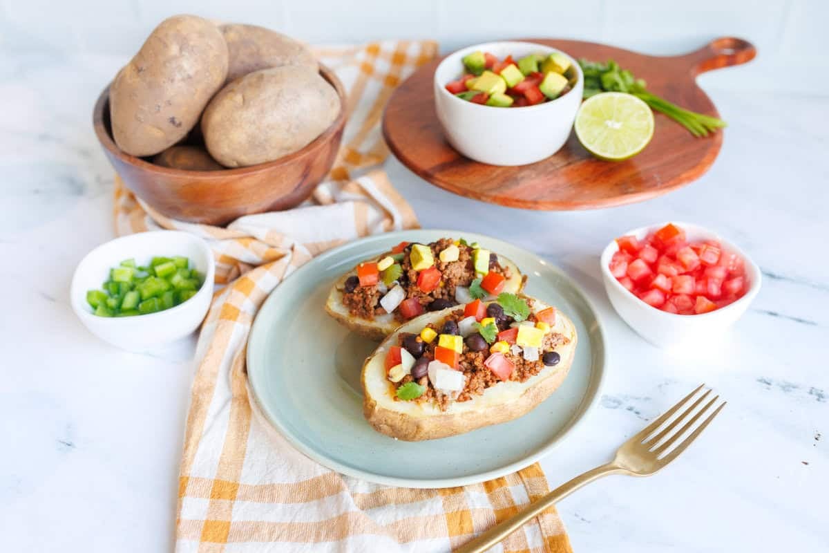 Fiesta Taco Baked Potatoes | Healthy Family Project