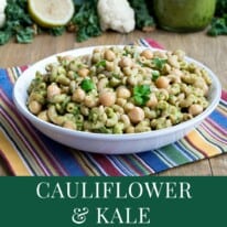 Cauliflower and Kale Pesto Pasta Pin