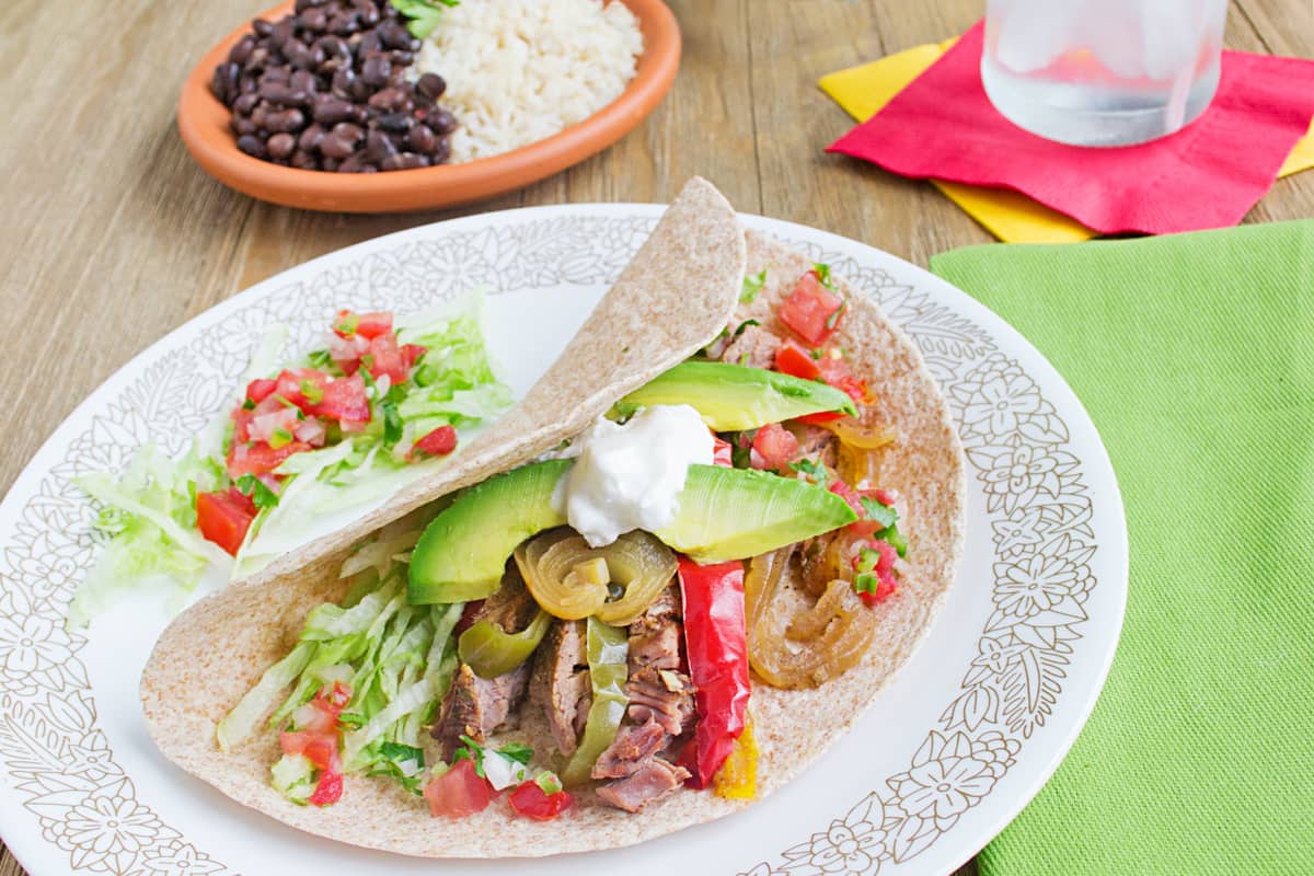 Slow Cooker Steak Fajitas With Homemade Pico de Gallo