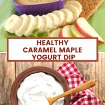 caramel maple yogurt dip pin