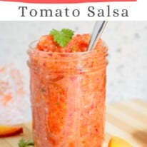easy peach tomato salsa