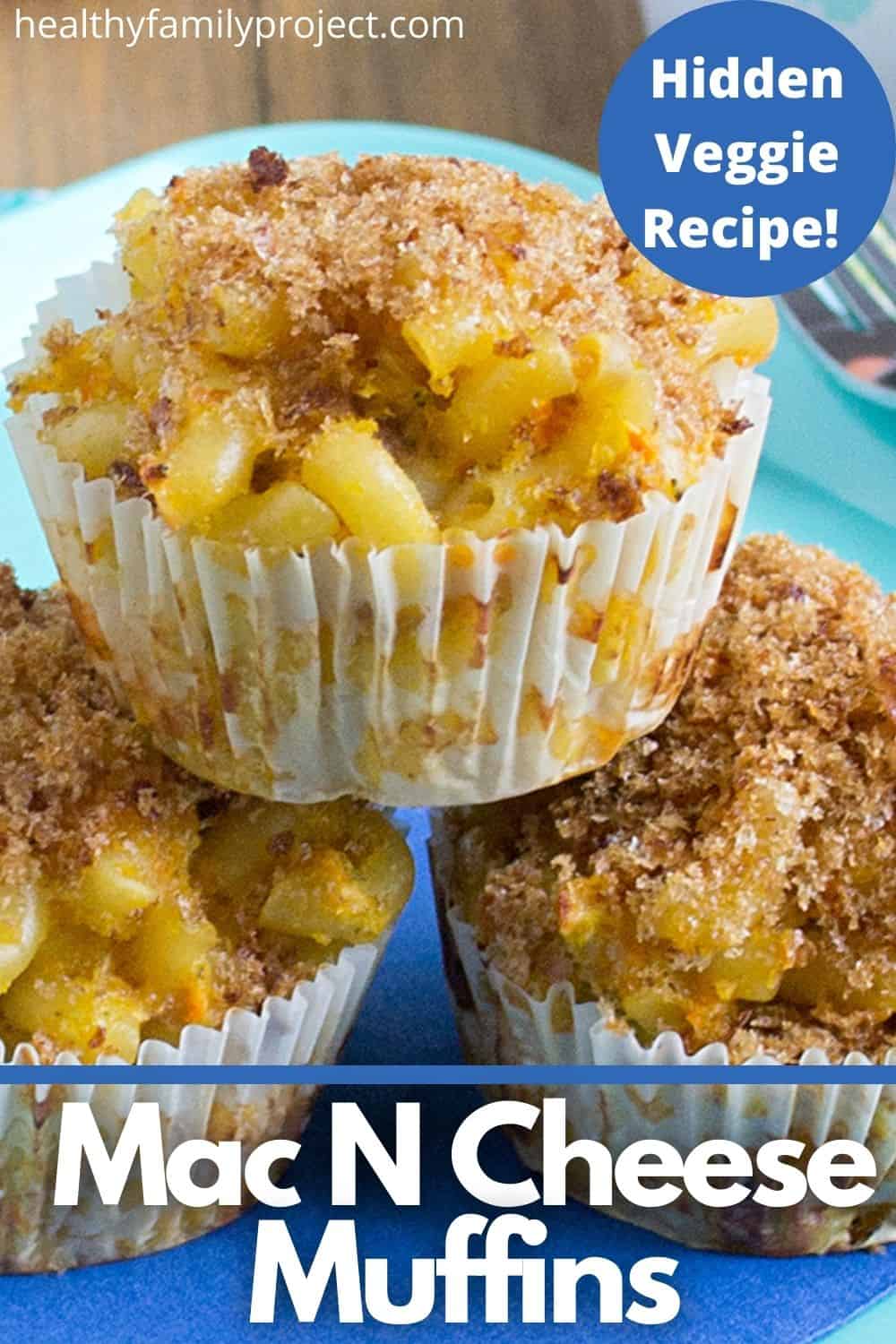 mac n cheese muffins with hidden veggies 