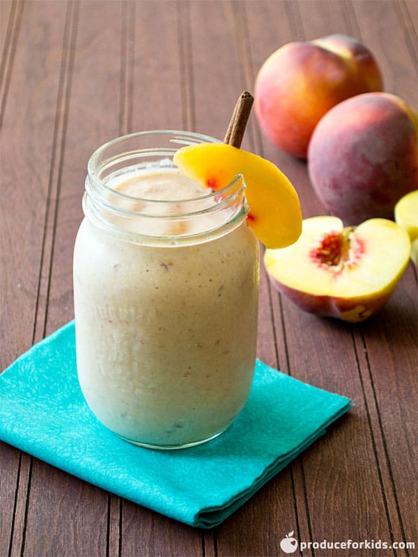 Peach Pie Smoothie for Toddler + Kids (2 hidden veggies!) - Baby Foode