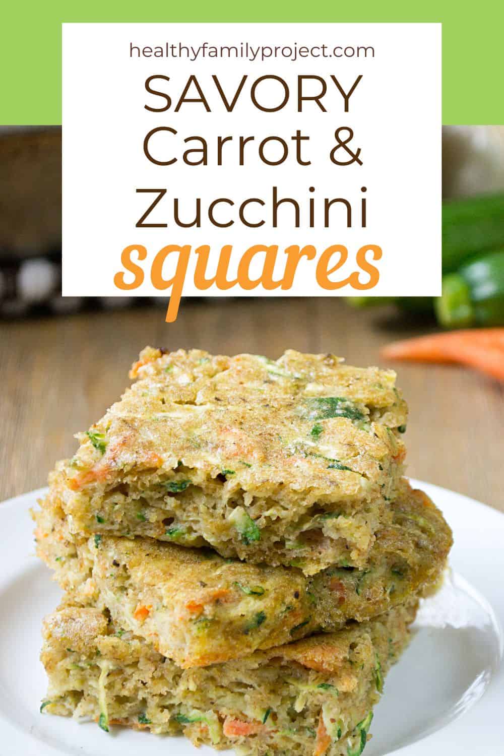 healthy carrot and zucchini squares