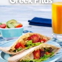 vegan greek pita pinterest image