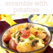 veggie breakfast scramble with potatoes pin