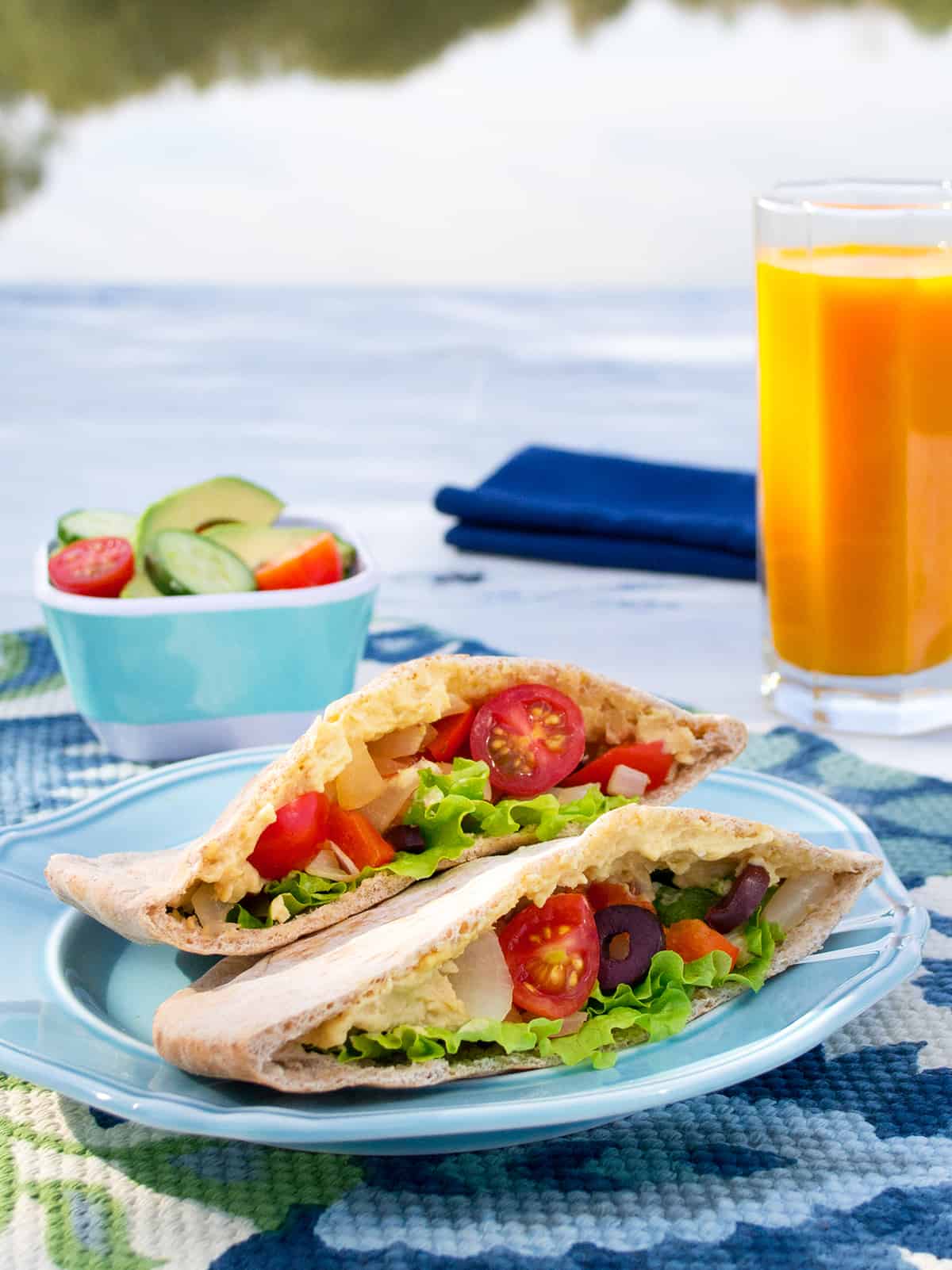 healthy vegan Greek pita 