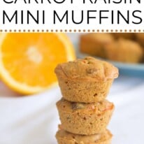 orange carrot mini muffins pin