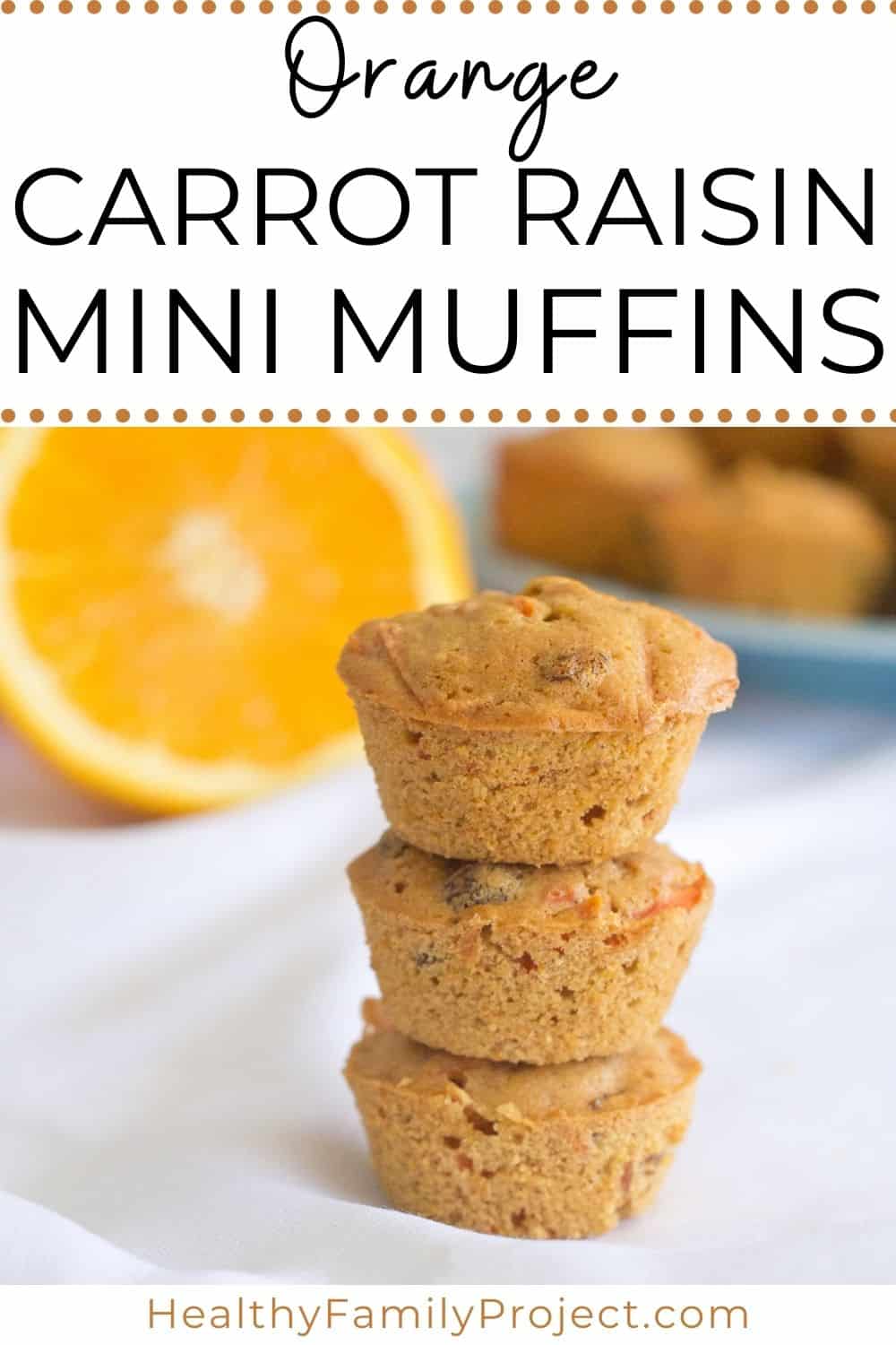 how to make orange carrot mini muffins with raisins