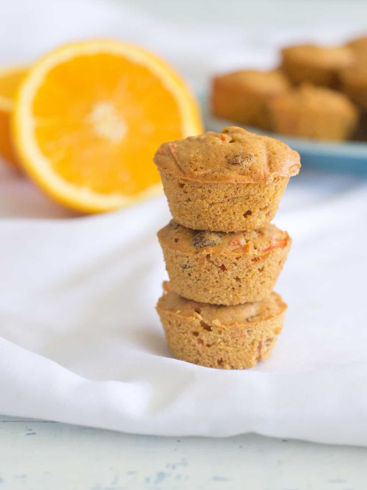 Orange Carrot Raisin Mini Muffins 