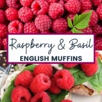 Raspberry basil english muffin pin