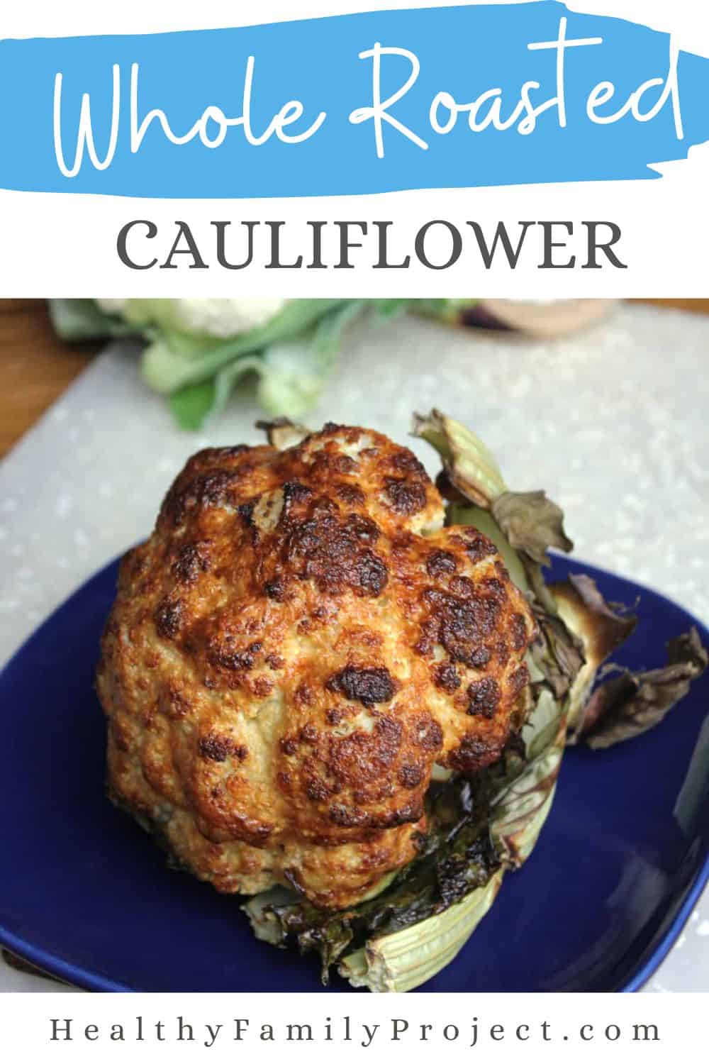 whole roasted cauliflower pin