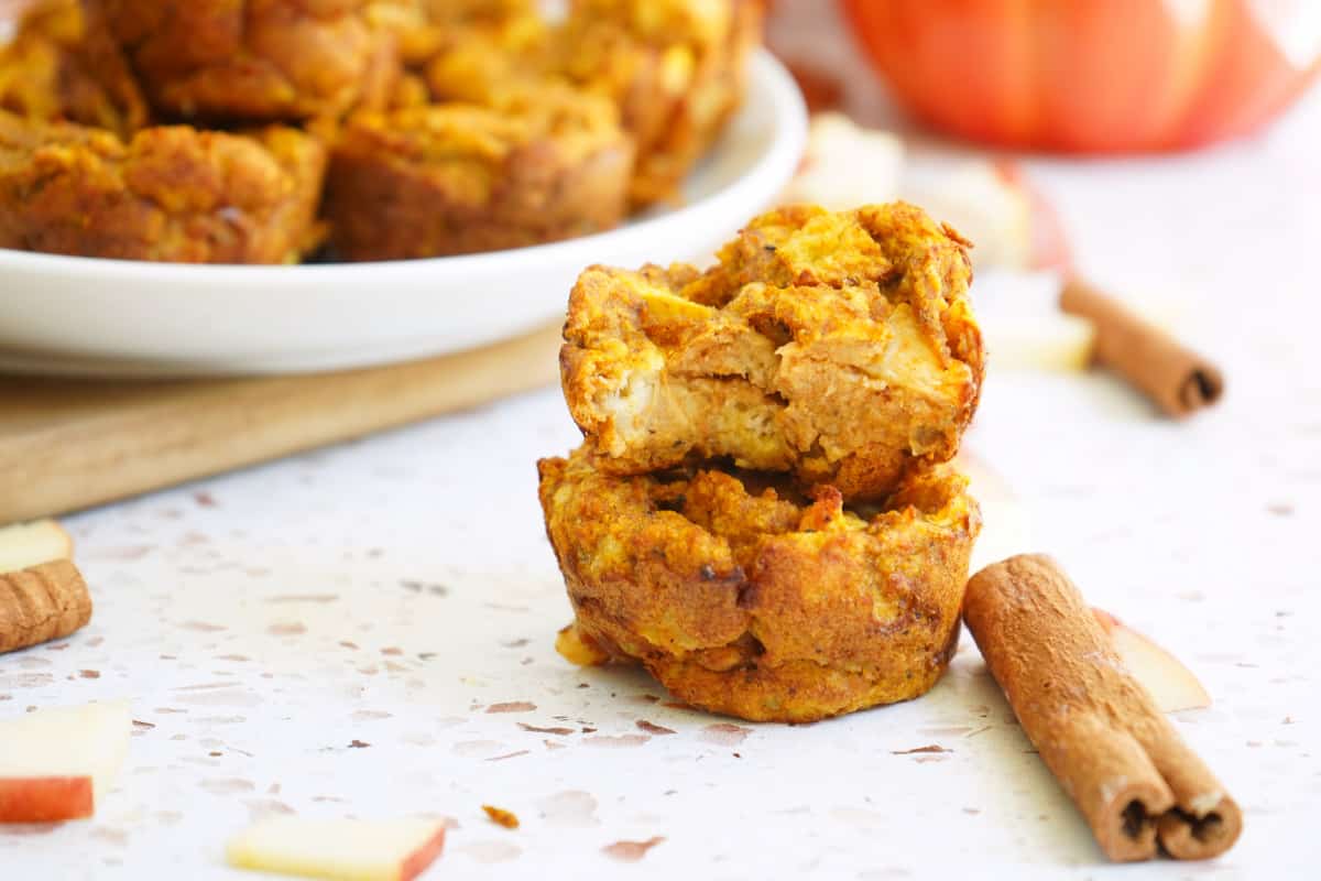 The best Apple Pumpkin French Toast Muffins 