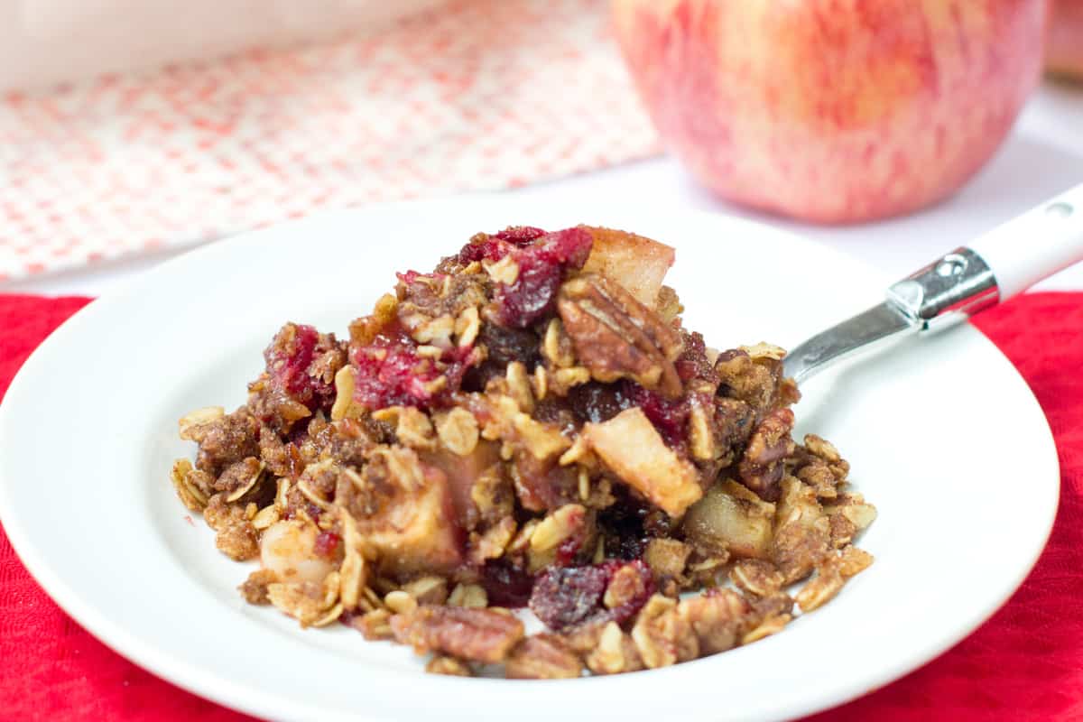 Healthy Cranberry Apple Crisp