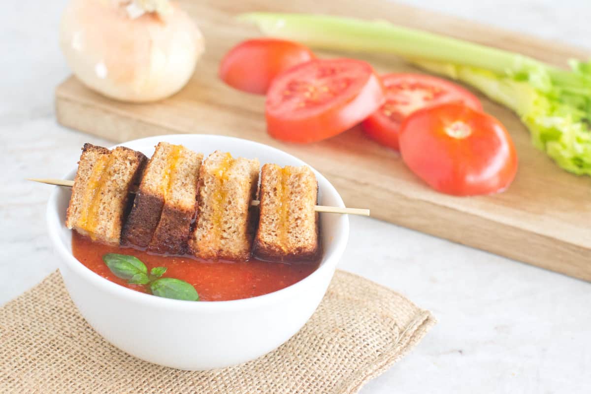 Tomato Soup & Baked Mini Grilled Cheese
