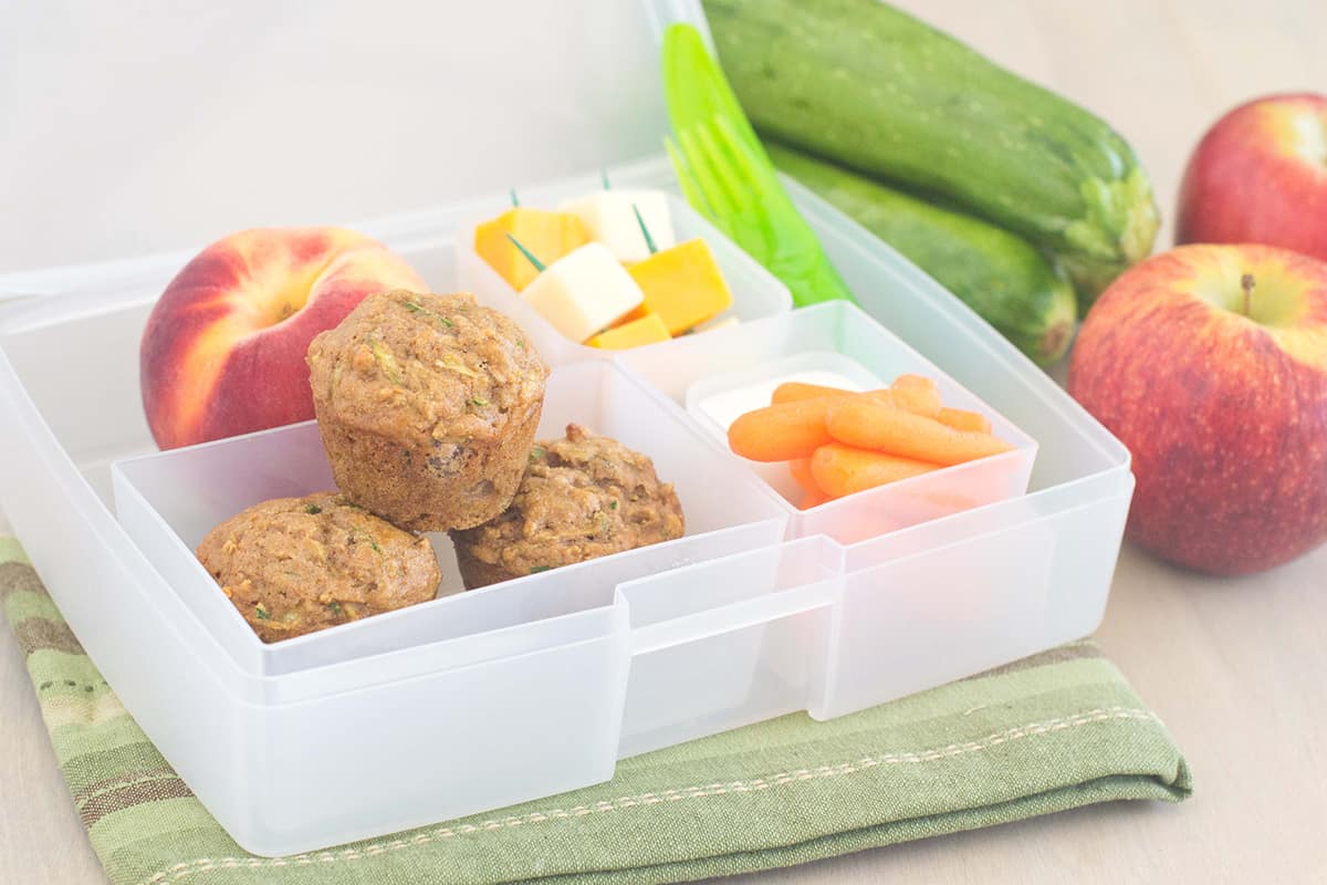 Apple Zucchini Mini Muffin Bento Box