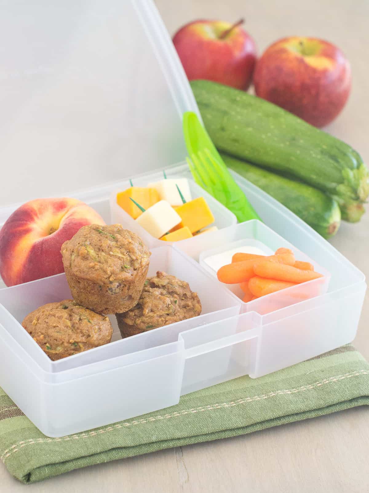 Apple Zucchini Mini Muffin Bento Box