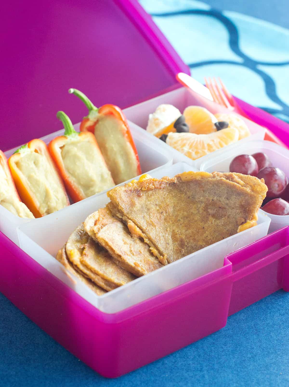 how to make southwest quesadillas and pepper boats bento box 