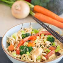 Thai Peanut Chicken & Vegetable Noodle Stir-Fry