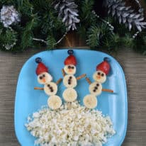 How To Make Snowman Fruit Kabobs