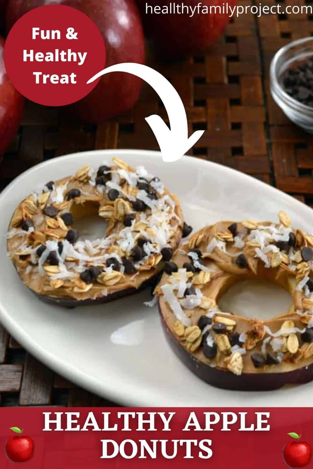 healthy apple donuts pin