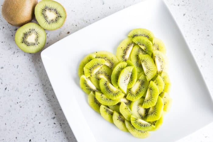Kiwi slices on a plate