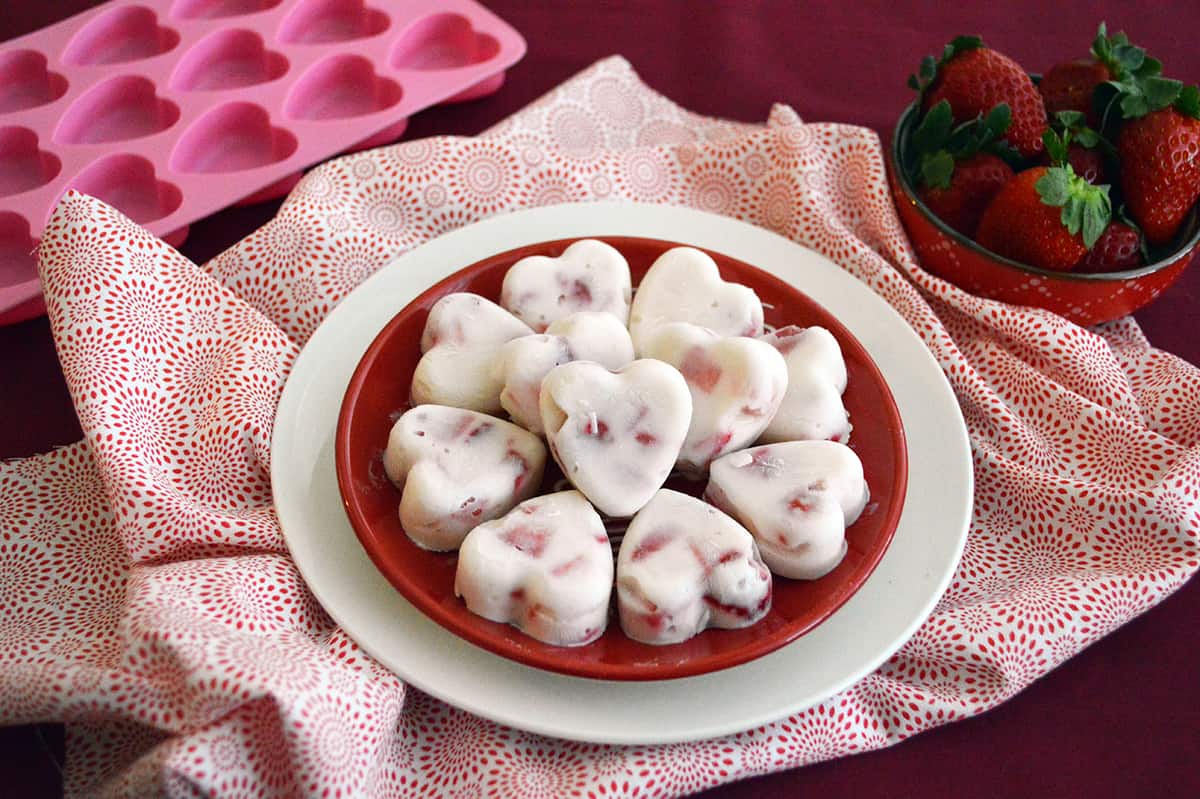 Strawberry Valentine's Day Yogurt Treats 