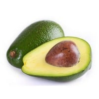 avocado on white background
