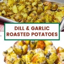 dill and garlic roasted potatoes