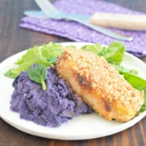 Easy Baked Pork Chops & Purple Mashed Potatoes