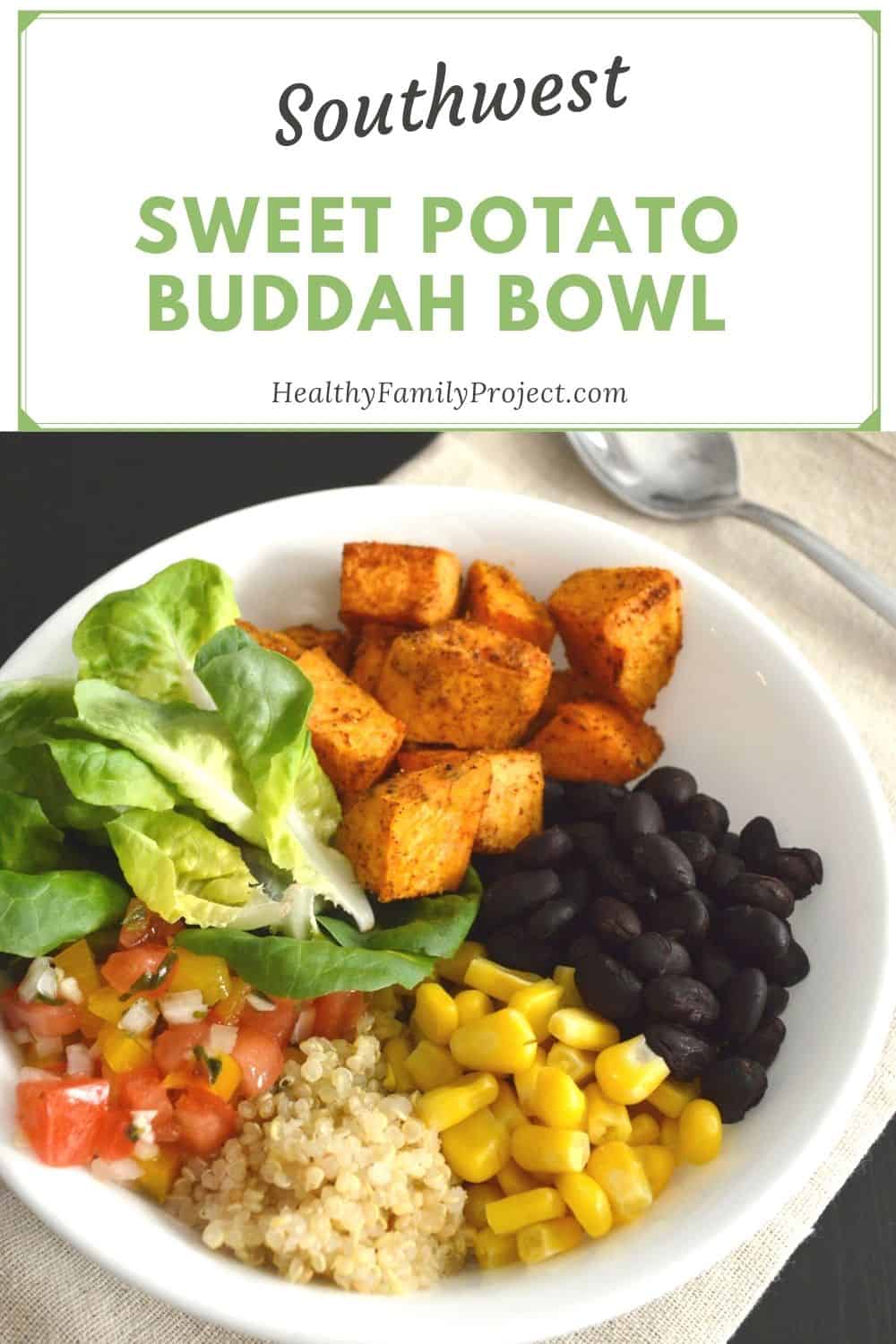 healthy southwest sweet potato buddha bowl