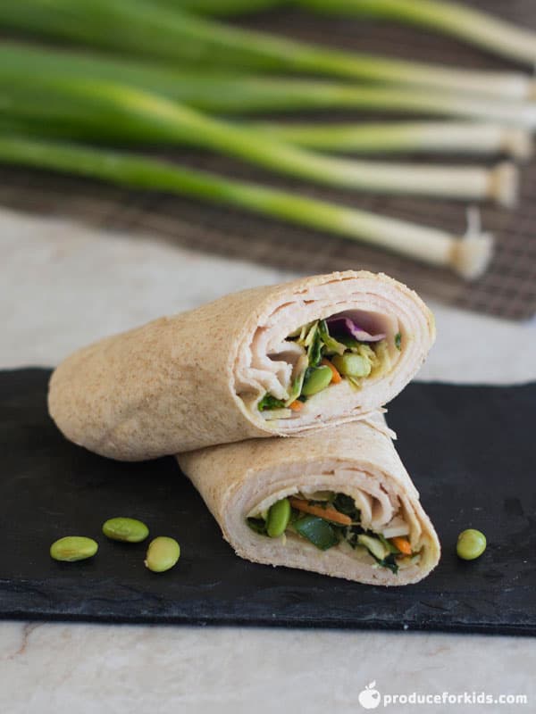 Asian Chicken Wraps made from Salad Kits 