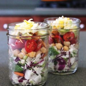 Chopped Antipasto Salad in Mason Jars - Casa de Crews