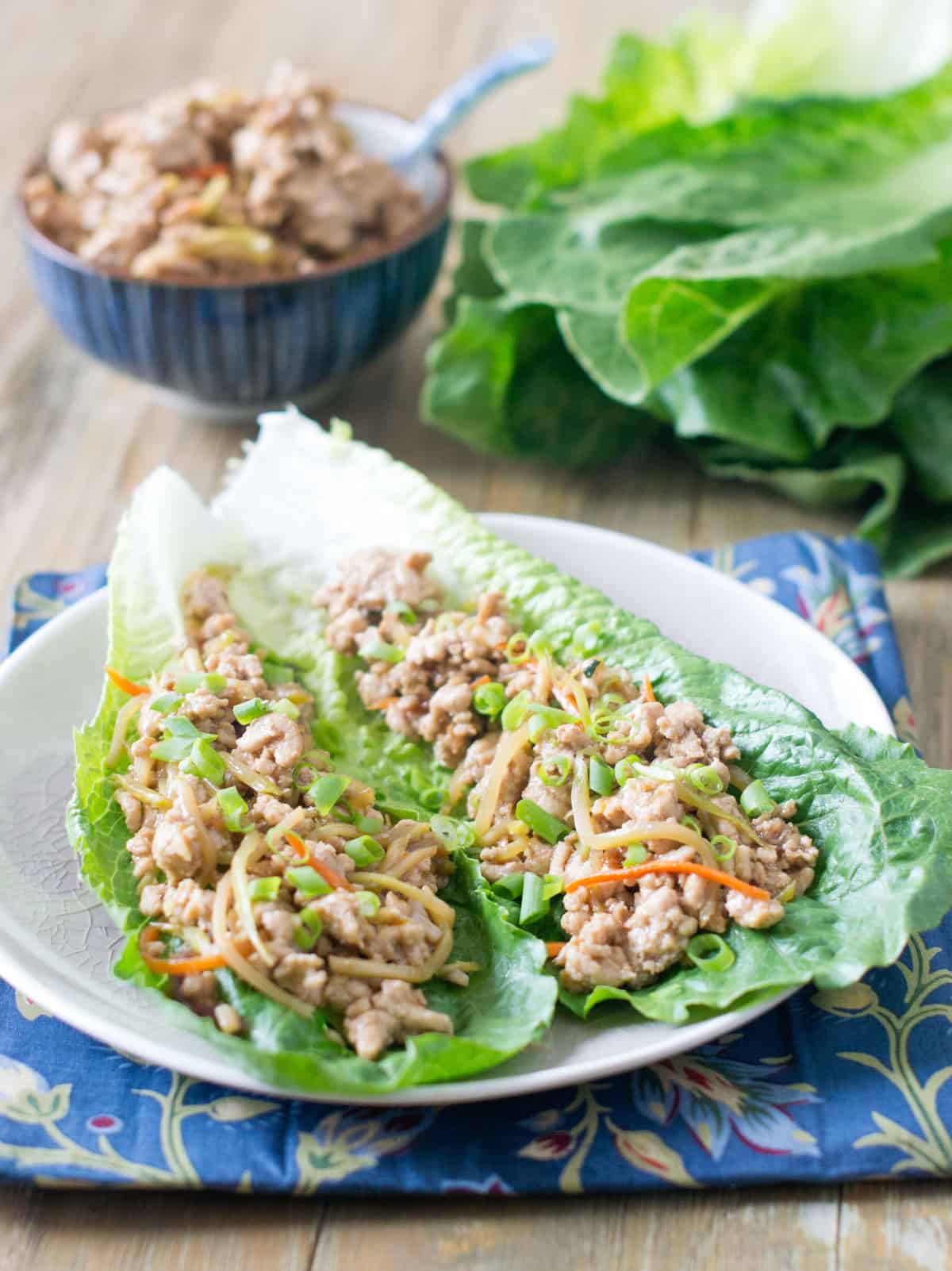 Healthy Asian Turkey Salad Wraps 