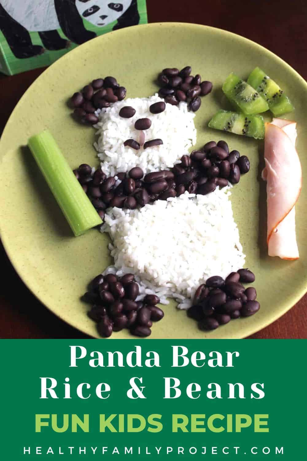 Panda Bear Rice and Bean kid recipe