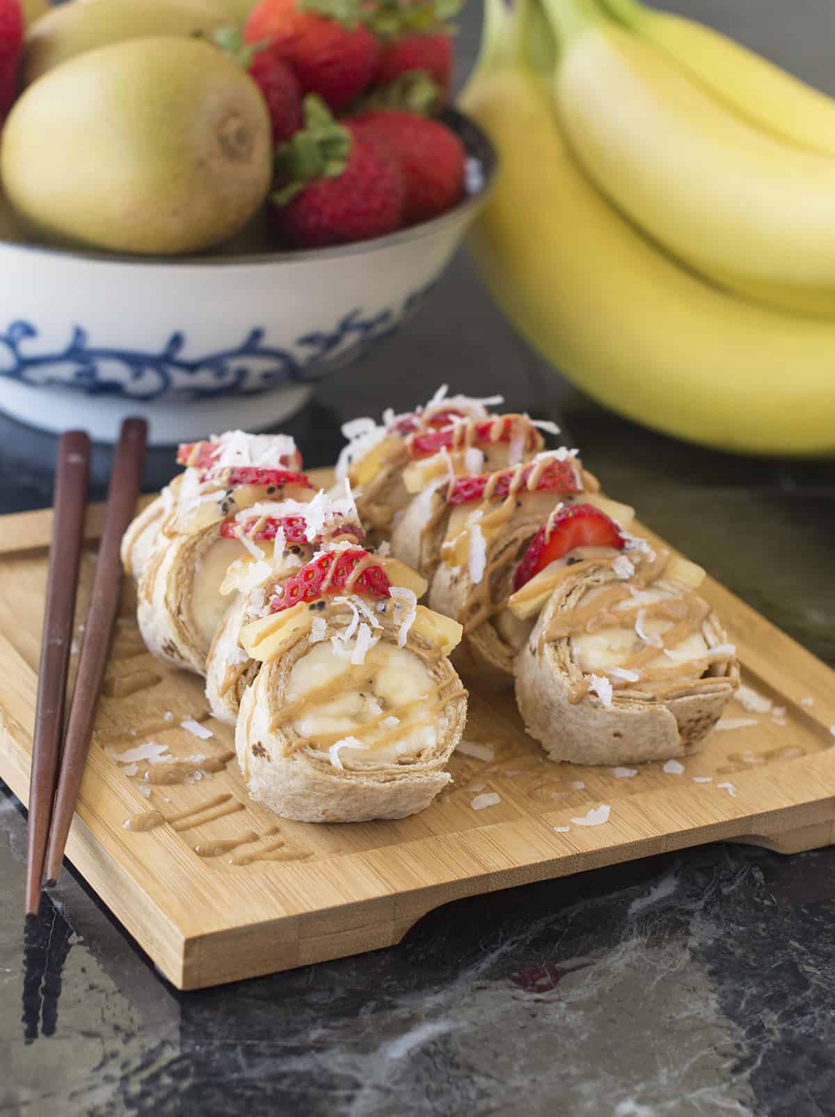 Banana sushi rolls