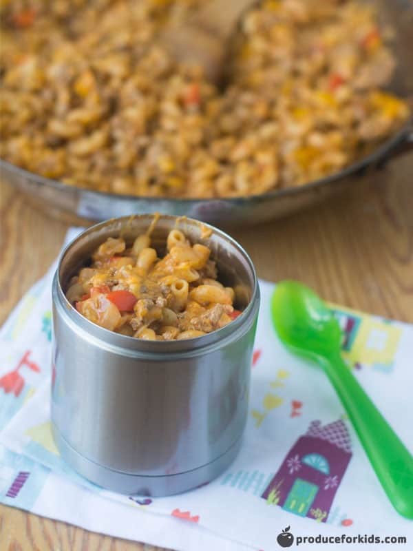 Veggie Mac and Cheese Thermos Lunch