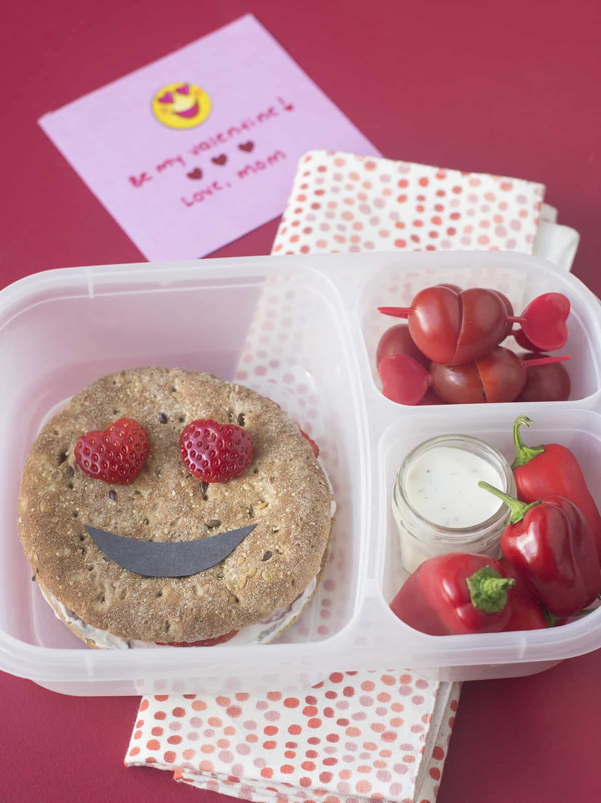 how to make a Valentine's Day Emoji Bento Box 