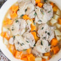 Braised Chicken Thighs with Winter Vegetables
