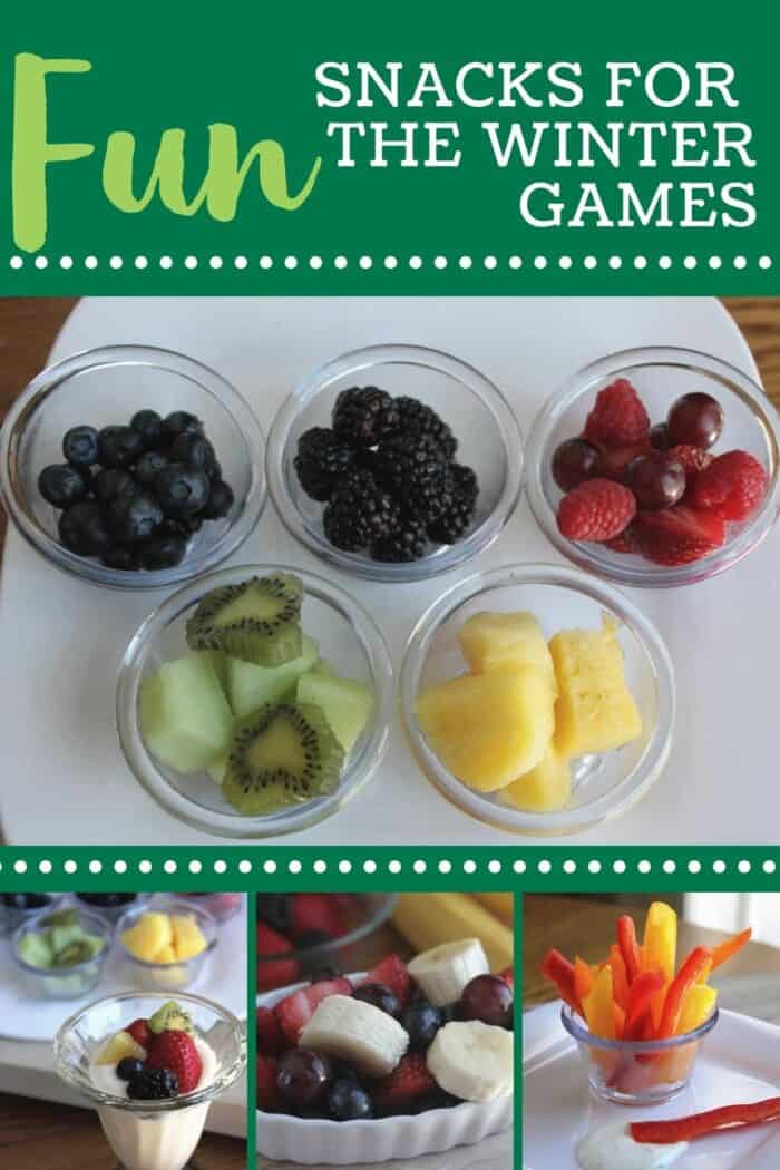 fun snacks for winter games pin