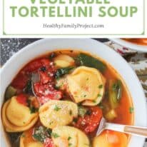 vegetable tortellini soup pin