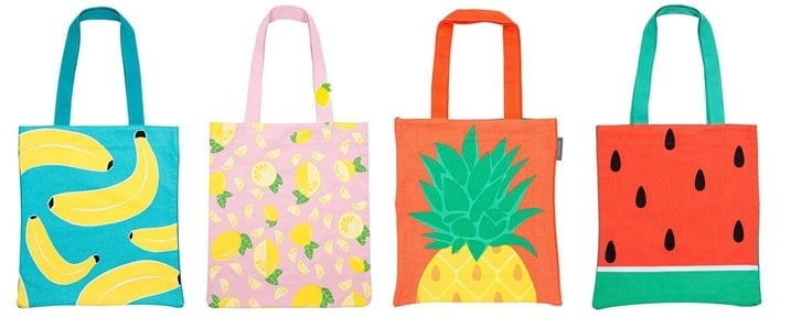 Fruit Beach Tote Bags 