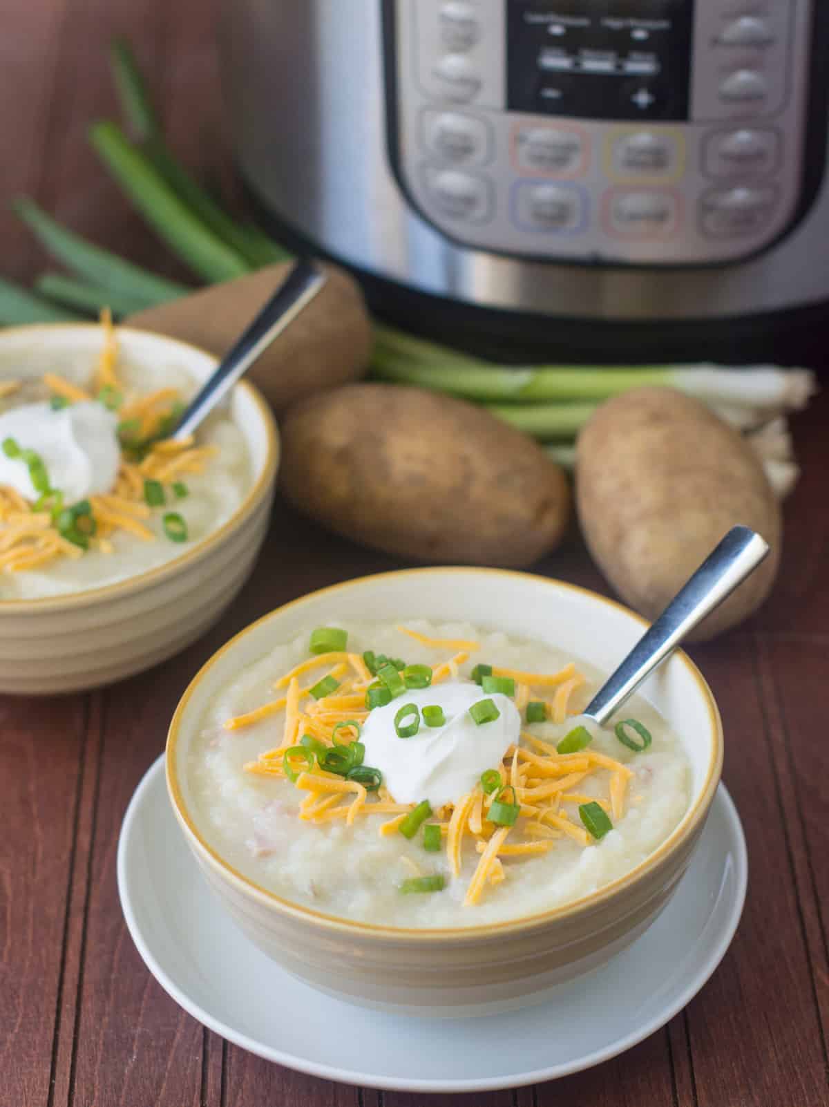 Baked Potato Soup in the Instant Pot 