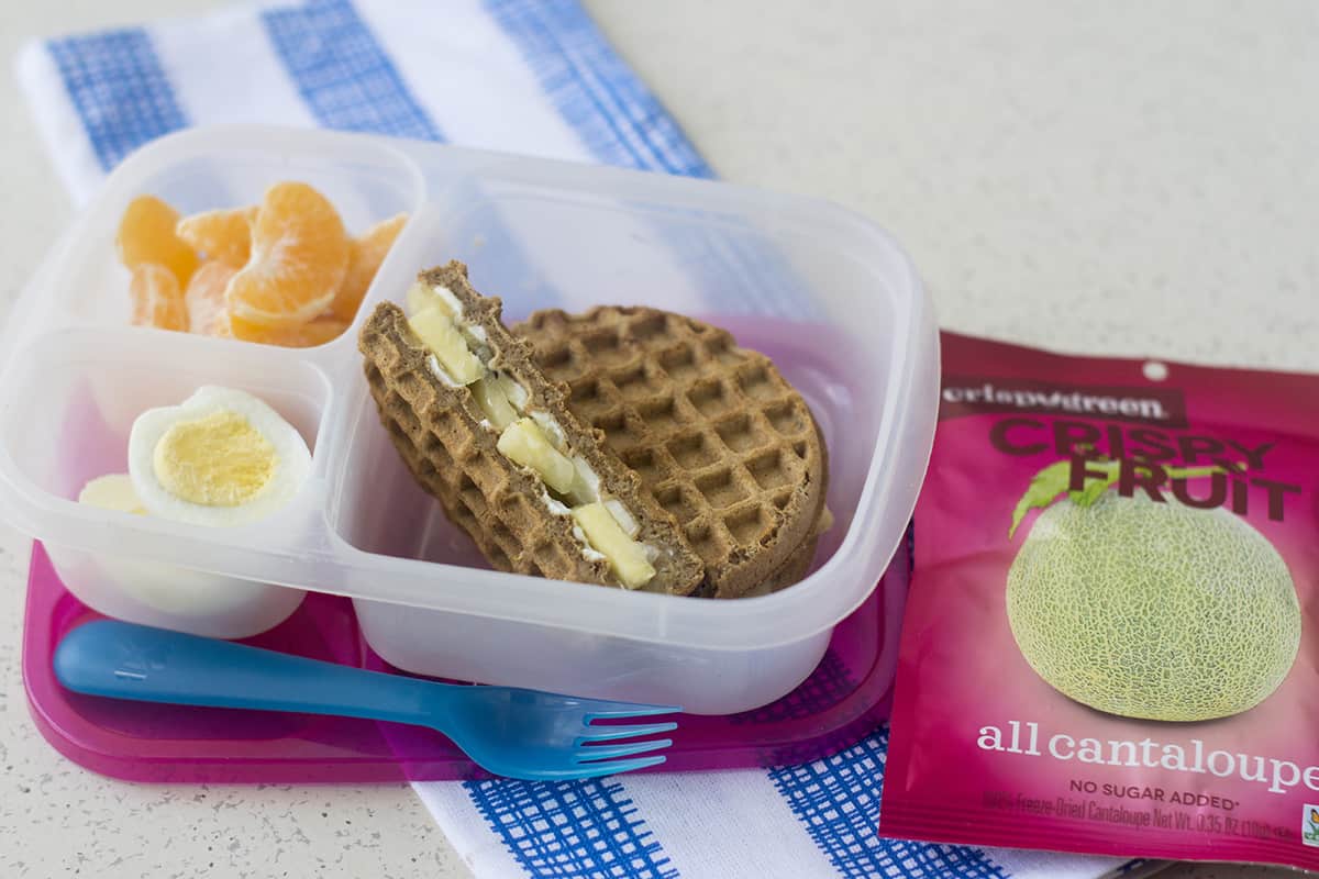 breakfast wafflewich bento box 