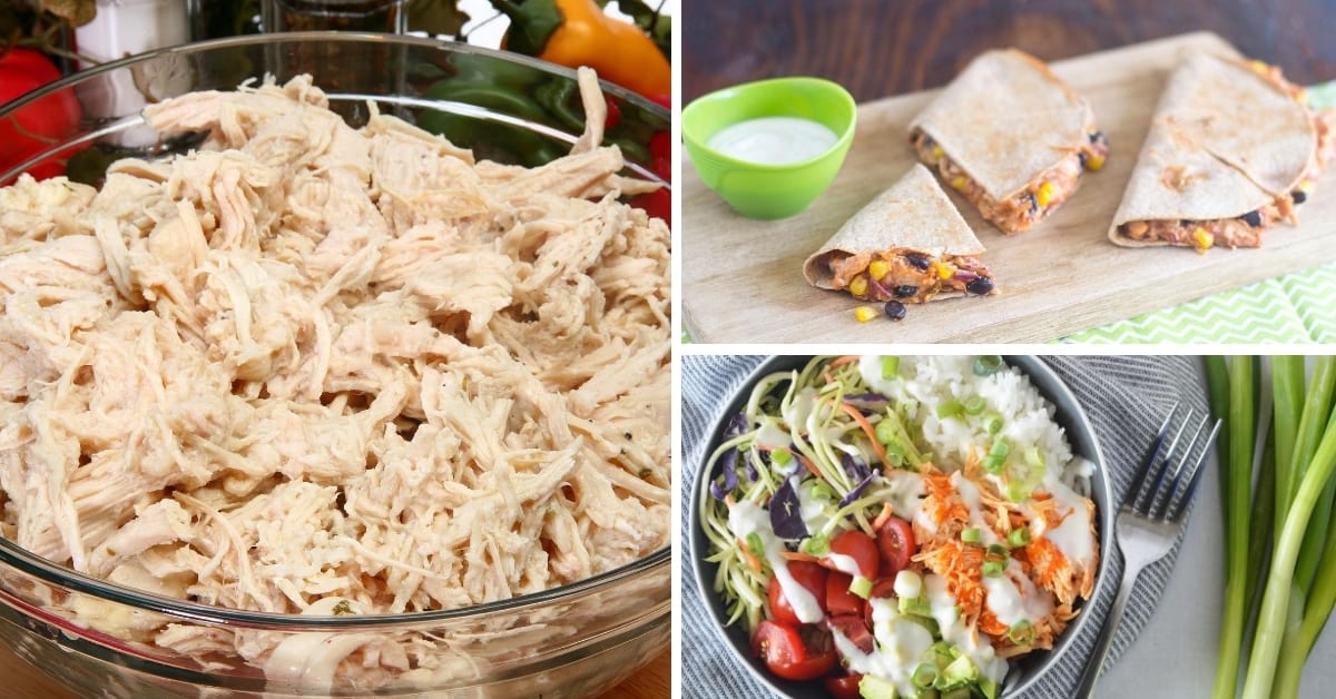 Slow Cooker Shredded Chicken with Recipe Ideas Healthy Family Project