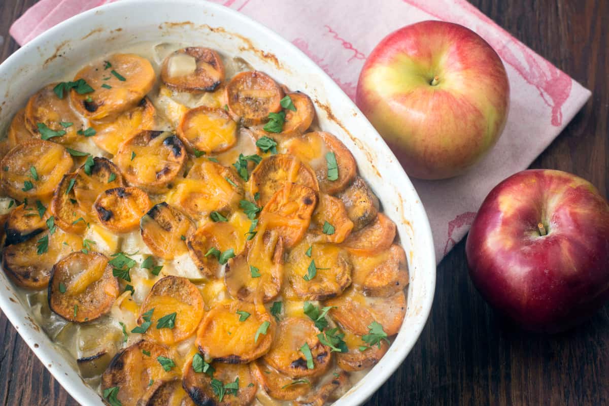 Delicious Scalloped Sweet Potatoes and Apples
