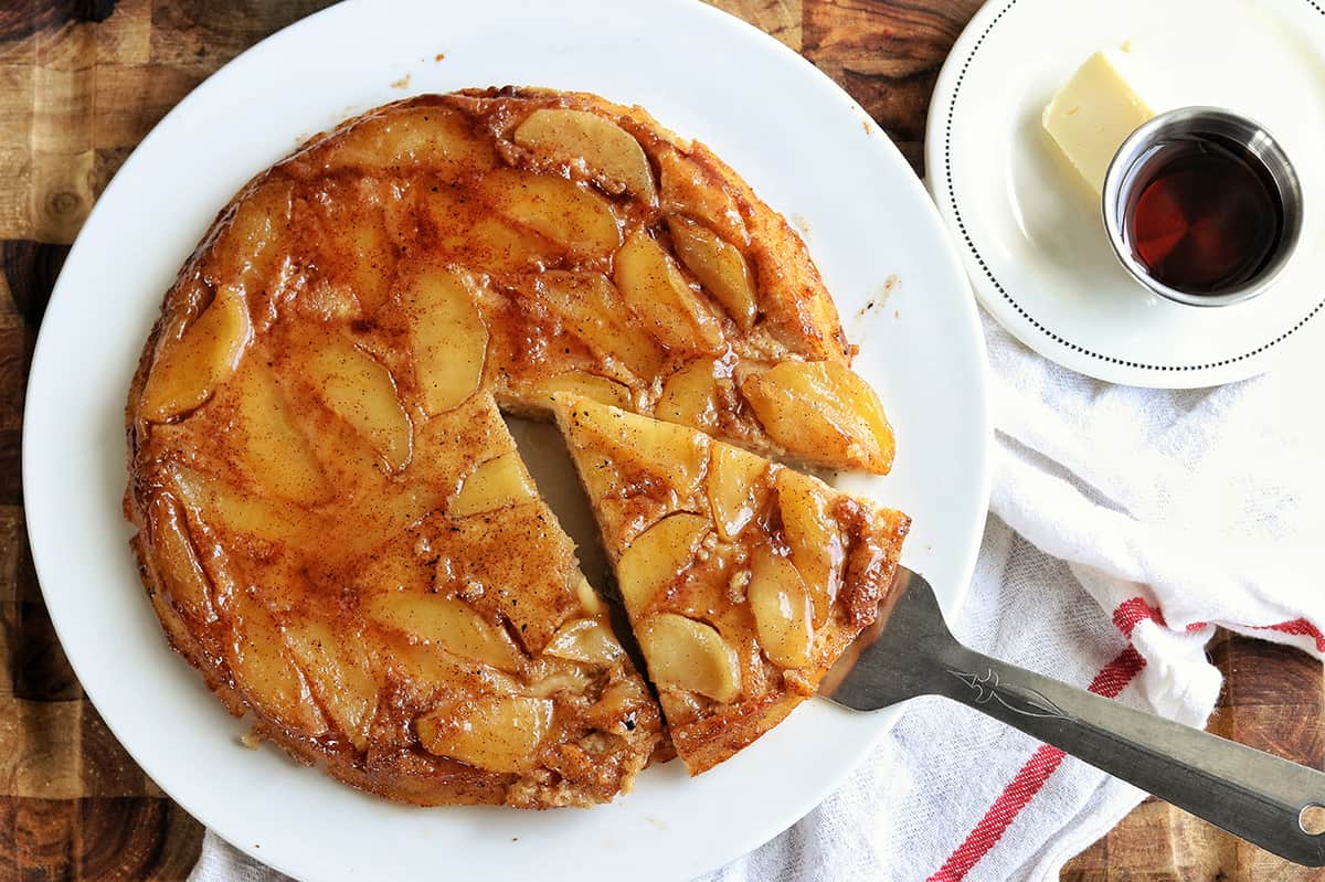 Easy Skillet Upside Down Apple Pancake