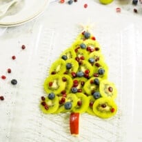 Kiwi Fruit Christmas Tree Platter
