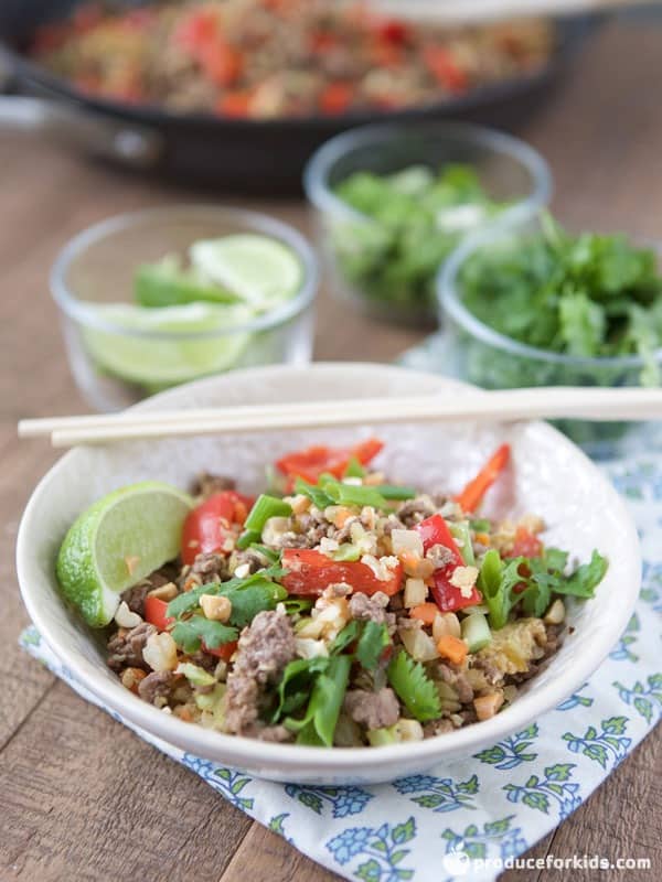ThaiStyle Beef Cauliflower Fried Rice Recipe Produce for Kids